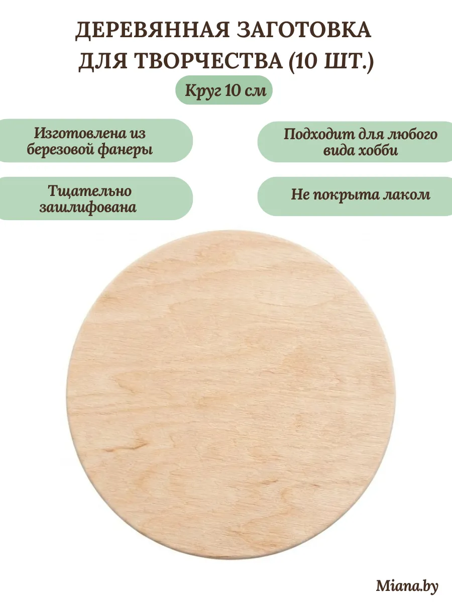 Заготовка для творчества "Круг 10 см"