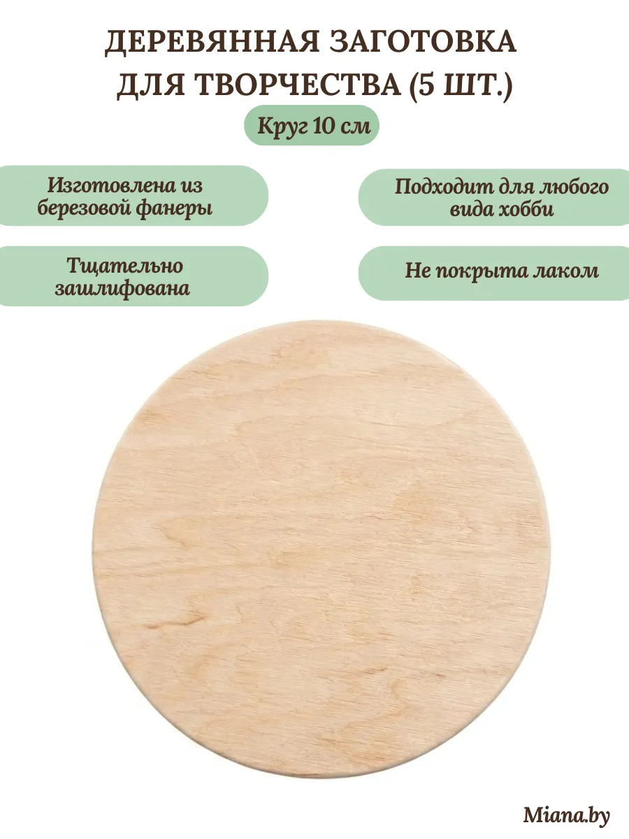 Заготовка для творчества "Круг 10 см"
